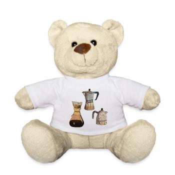 3x cafetières café Elexier de la vie - Nounours - blanc - Devant