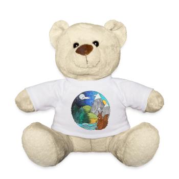 Landschaft Eichhörnchen Outdoor Naturliebhaber - Teddy - Weiß - Vorne