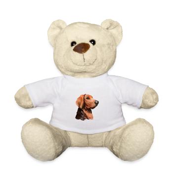 Illustration de l’aquarelle du chien de chien polonais - Nounours - blanc - Devant