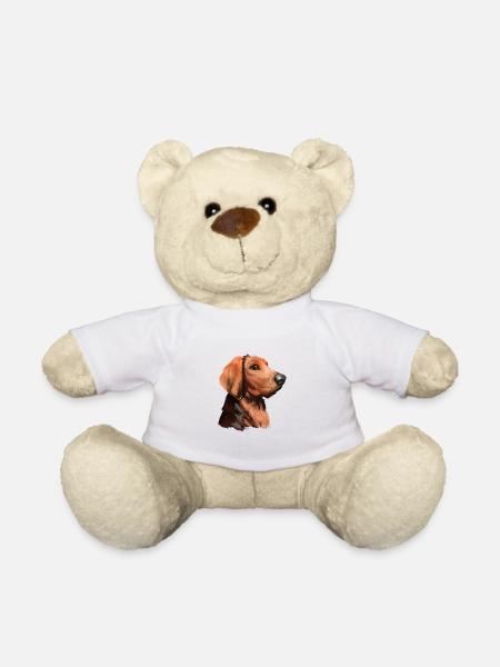 Polnischer Hund Aquarell Illustration - Teddy - Weiß