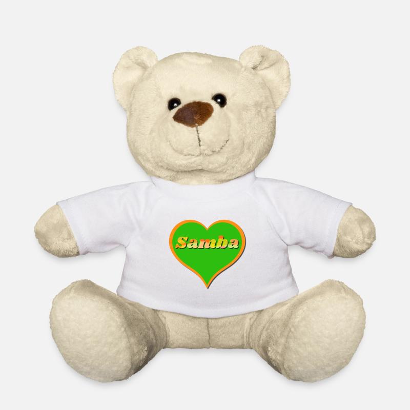Samba Herz - Teddy - Weiß