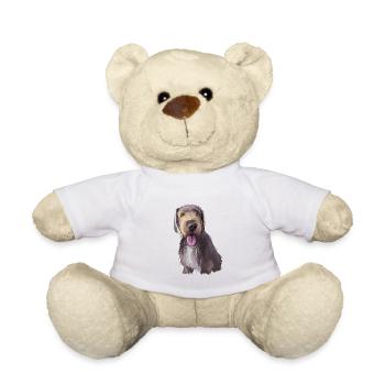 Slovak Rough Haired Pointer Dog Illustration - Teddy Bear - white - Front