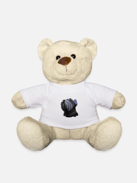 Mittelschnauze Standard Schnauzer Illustration de chien - Nounours - blanc