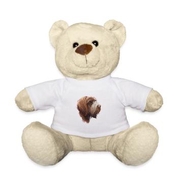 Drahthaar Pointing Griffon Dog Illustration - Teddy - Weiß - Vorne