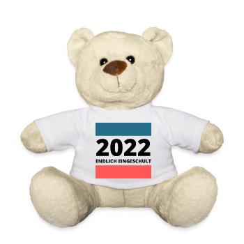 2022 endlich eingeschult Einschulung erste Klasse - Teddy - Weiß - Vorne