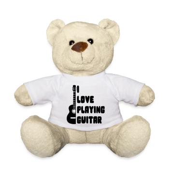 I love playing guitar for guitarists * - Teddy Bear - white - Front