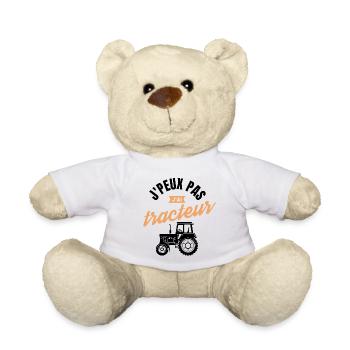 J'Peux Pas J'Ai Tracteur - Nounours - blanc - Devant