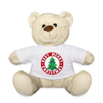 Sehr fröhlicher Weihnachtsbaum - Teddy - Weiß - Vorne