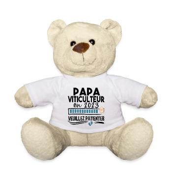 Papa Viticulteur 2023 Viticulture Métier Humour - Nounours - blanc - Devant