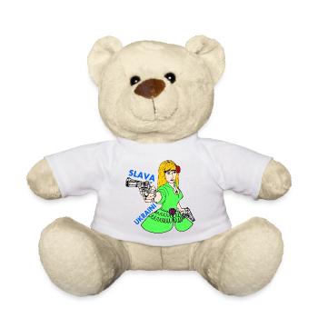 Slava ukraini - Nounours - blanc - Devant