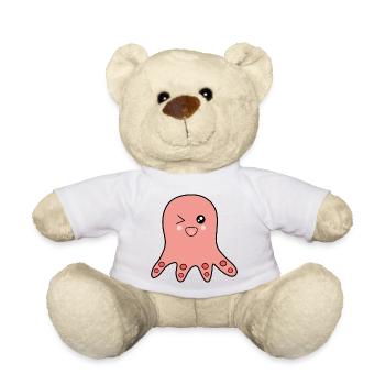 Kawaii Animals Octopus - Teddy Bear - white - Front