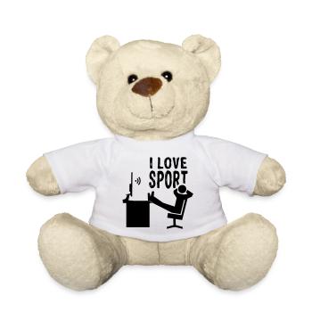 Lazy i love Sport | Füsse hochlagern - Teddy - Weiß - Vorne