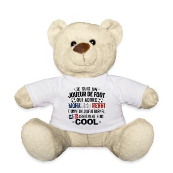Mohamed Henni Football Foot Cadeau Homme T-shirt - Nounours - blanc - Devant