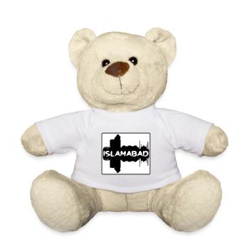 Islamabad Pakistan Skyline Silhouette Souve de voyage - Nounours - blanc - Devant