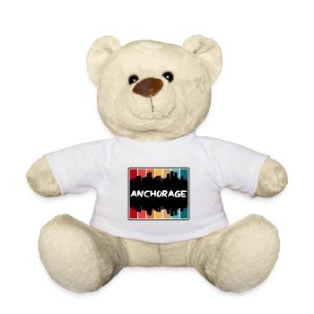 Anchorage Alaska Usa Skyline Silhouette Travel Sou - Teddy - Weiß - Vorne