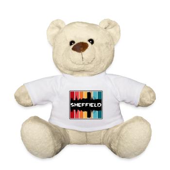 Sheffield Angleterre Skyline Silhouette Travel Souven - Nounours - blanc - Devant