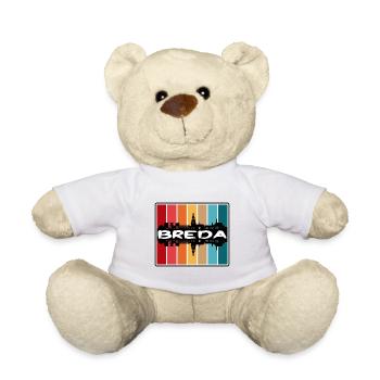 Breda Pays-Bas Skyline Silhouette Travel Souven - Nounours - blanc - Devant