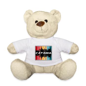 Catane Italie Skyline Silhouette Voyage Souvenir - Nounours - blanc - Devant