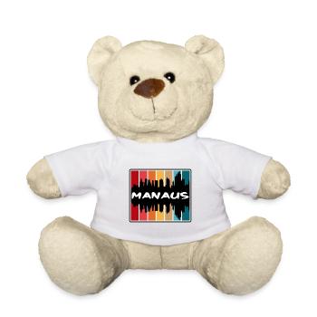 Manaus Brasilien Skyline Silhouette Reise Souvenir - Teddy - Weiß - Vorne
