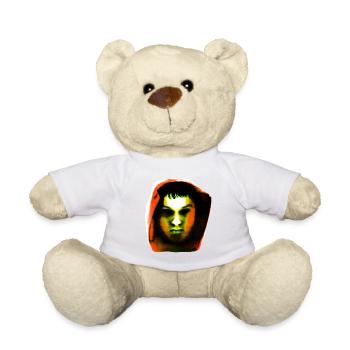 Hoody head: Orange - Teddy - Weiß - Vorne