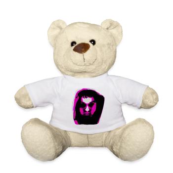 Hoody head: Pink - Teddy - Weiß - Vorne