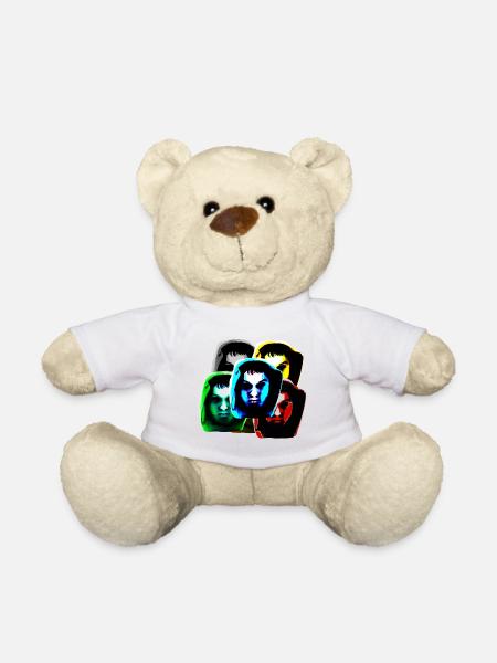 Hoody head: Multi - Teddy - Weiß