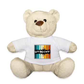 Utrecht Netherlands Skyline Silhouette Travel Souv - Teddy Bear - white - Front