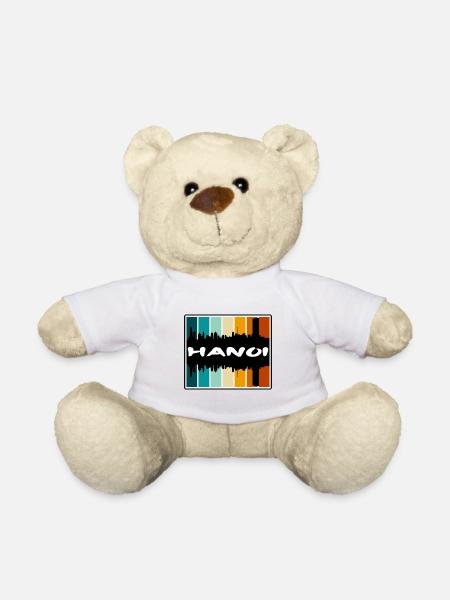 Hanoi Vietnam Skyline Silhouette Reise Souvenir - Teddy - Weiß