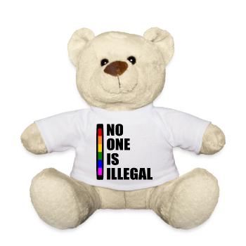 No one is illegal - Nounours - blanc - Devant