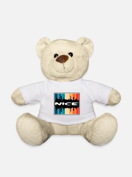 Nice France Skyline Silhouette Voyage Souvenir - Nounours - blanc