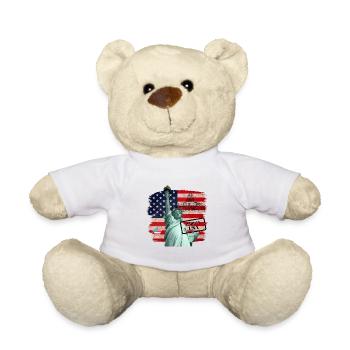 Statue of Liberty, USA - Teddy Bear - white - Front