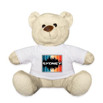 Sydney Australien Skyline Silhouette Reise Souveni - Teddy - Weiß - Vorne