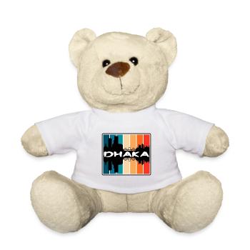 Dhaka Bangladesh Skyline Silhouette Voyage Souveni - Nounours - blanc - Devant