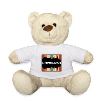 Édimbourg Écosse Skyline Silhouette Travel Souve - Nounours - blanc - Devant