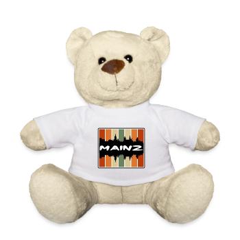 Mainz Deutschland Skyline Silhouette Reisesouvenir - Teddy - Weiß - Vorne