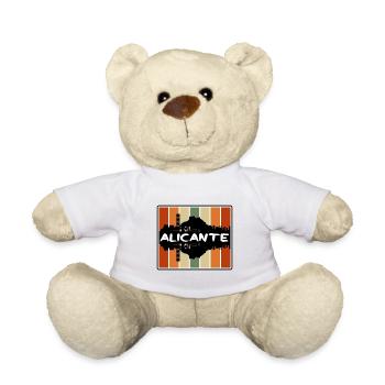 Alicante Espagne Skyline Silhouette Voyage Souvenir - Nounours - blanc - Devant