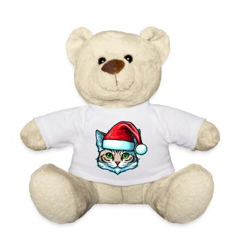 Belle illustration numérique de chaton d’hiver pour tous - Nounours - blanc - Devant