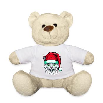 Lovely Winter kitten digital artwork for all - Teddy Bear - white - Front