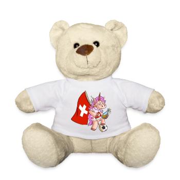 Licorne du parti suisse - Nounours - blanc - Devant