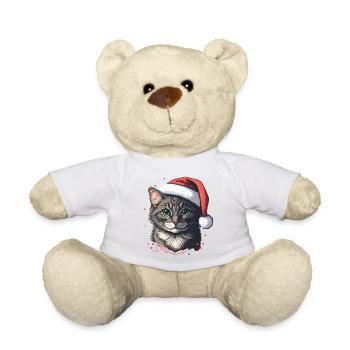 Belle illustration de chaton de l’Avent pour tous les chatons - Nounours - blanc - Devant