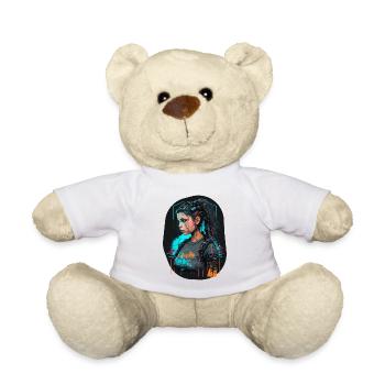 Magnifique illustration numérique d’une belle - Nounours - blanc - Devant
