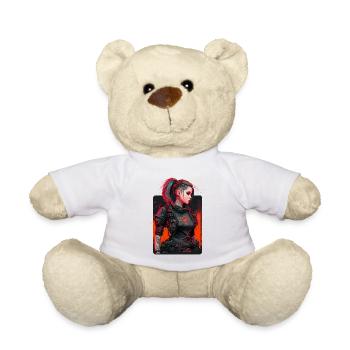 Trendiges Gemälde einer Punk-Frau - Teddy - Weiß - Vorne