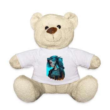 Belle dame futuriste pour les amateurs de jeux - Nounours - blanc - Devant