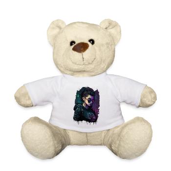 Gamer Woman auf Action Experience Art. in einem Gamer - Teddy - Weiß - Vorne