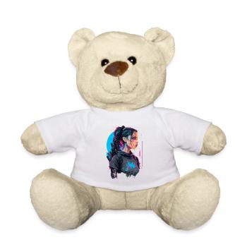 Atemberaubendes Porträt einer Punk-Frau - Teddy - Weiß - Vorne