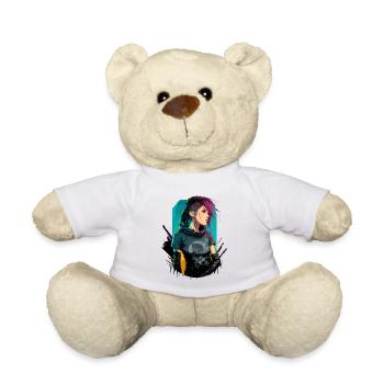 Erstaunliche Zeichnung einer Cyber-Frau - Teddy - Weiß - Vorne