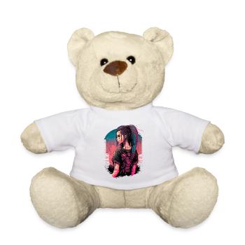 Atemberaubendes futuristisches Mädchen der perfekte Geburtstag - Teddy - Weiß - Vorne