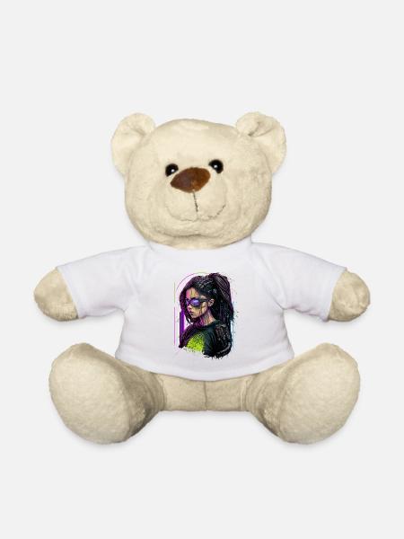 Fearsome Punk Lady das einfache Geburtstagsgeschenk für - Teddy - Weiß