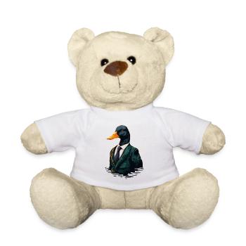Cool Duck in formal Clothes - Teddy Bear - white - Front