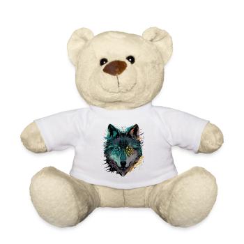 Un dessin de loup comme cadeau d’anniversaire idéal - Nounours - blanc - Devant